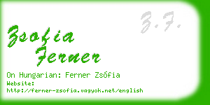 zsofia ferner business card